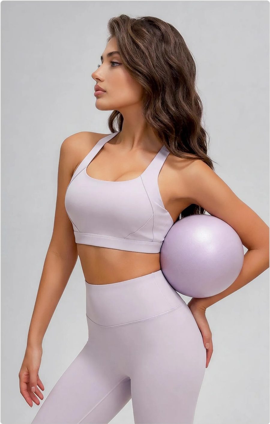 Cross-Back Support Sports Bra
