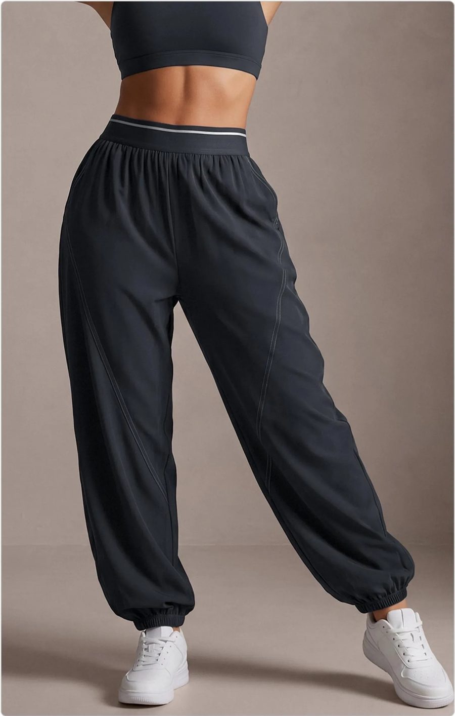 Elastic-Hem Jogger Pants