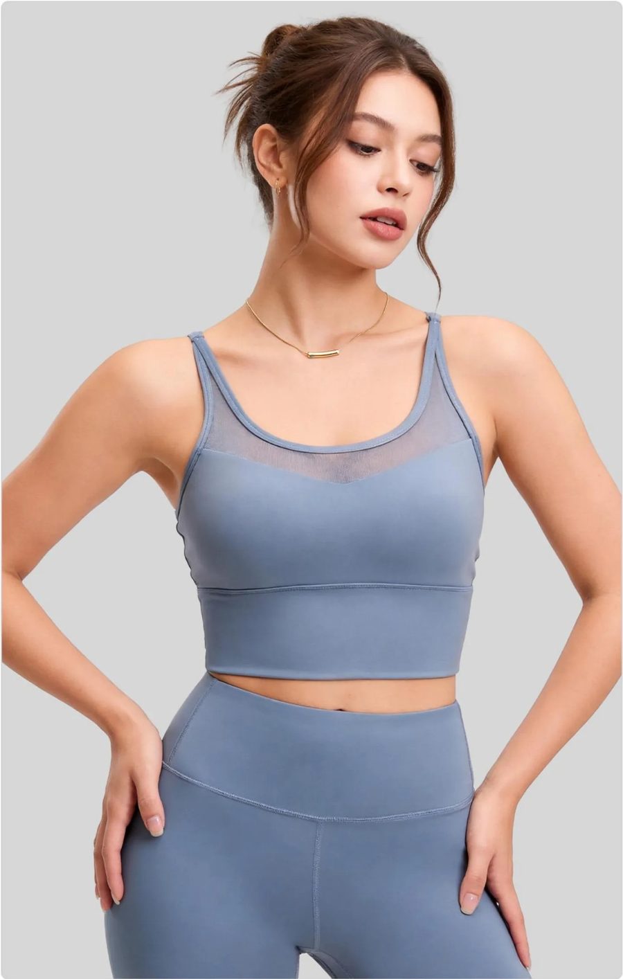 Mesh-Neck Bra Tank